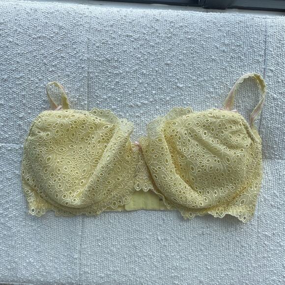 Victoria’s Secret Yellow Lace Bra Size 36DD - Picture 5 of 8